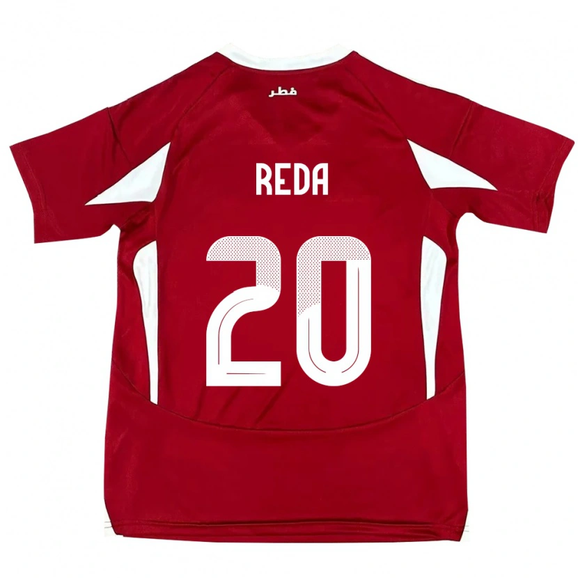 Danxen Hombre Camiseta Catar Salem Reda #20 Rojo 1ª Equipación 24-26 La Camisa