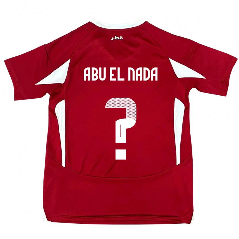 Danxen Hombre Camiseta Catar Mahmoud Abu El Nada #0 Rojo 1ª Equipación 24-26 La Camisa