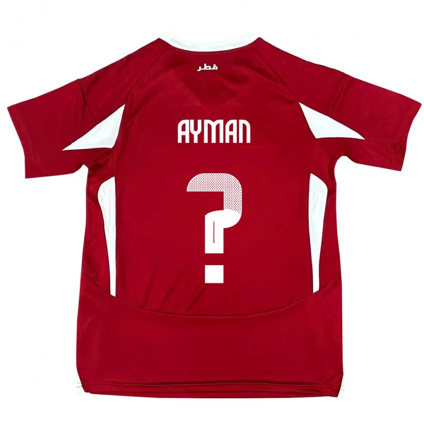Danxen Hombre Camiseta Catar Yussef Ayman #0 Rojo 1ª Equipación 24-26 La Camisa