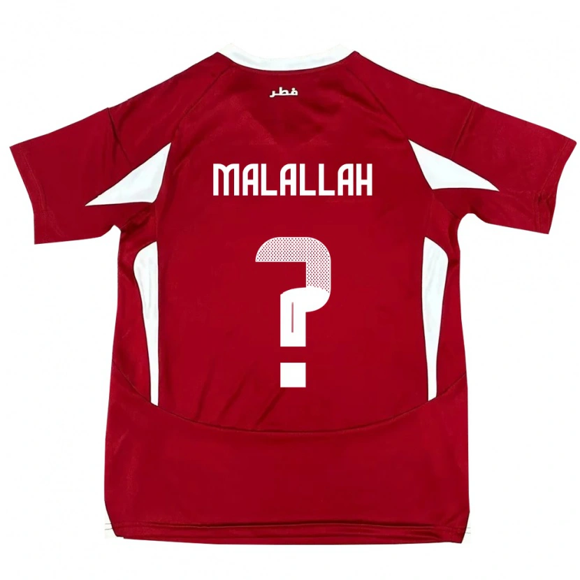 Danxen Hombre Camiseta Catar Ali Malallah #0 Rojo 1ª Equipación 24-26 La Camisa