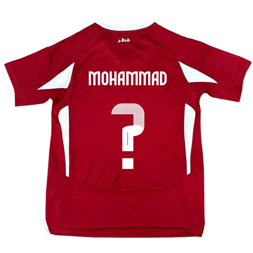 Danxen Hombre Camiseta Catar Khaled Mohammad #0 Rojo 1ª Equipación 24-26 La Camisa