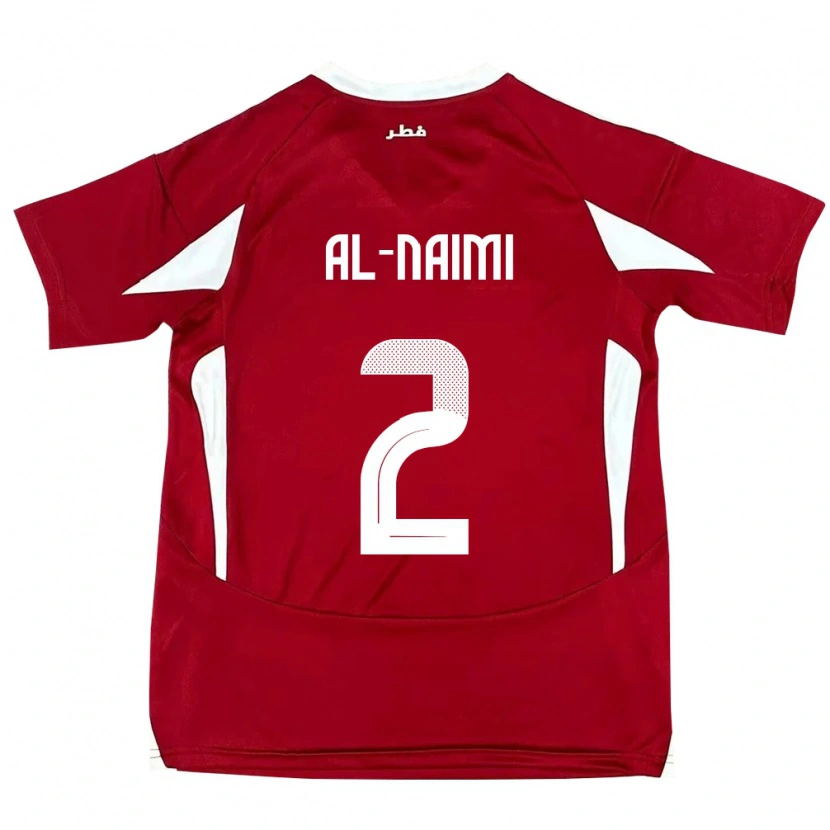 Danxen Hombre Camiseta Catar Amna Al Naimi #2 Rojo 1ª Equipación 24-26 La Camisa