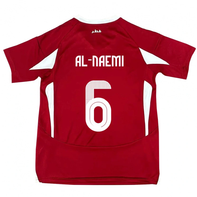 Danxen Hombre Camiseta Catar Reem Al Naemi #6 Rojo 1ª Equipación 24-26 La Camisa