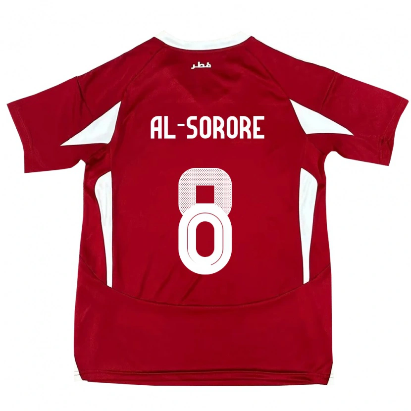 Danxen Hombre Camiseta Catar Asma Al Sorore #8 Rojo 1ª Equipación 24-26 La Camisa