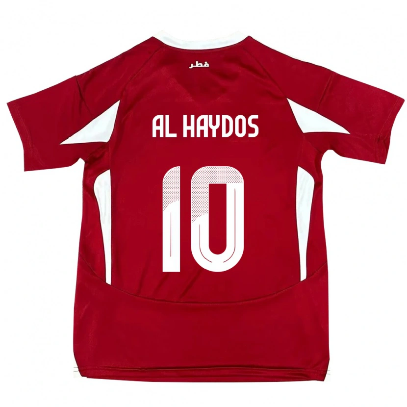 Danxen Hombre Camiseta Catar Hasan Al Haydos #10 Rojo 1ª Equipación 24-26 La Camisa
