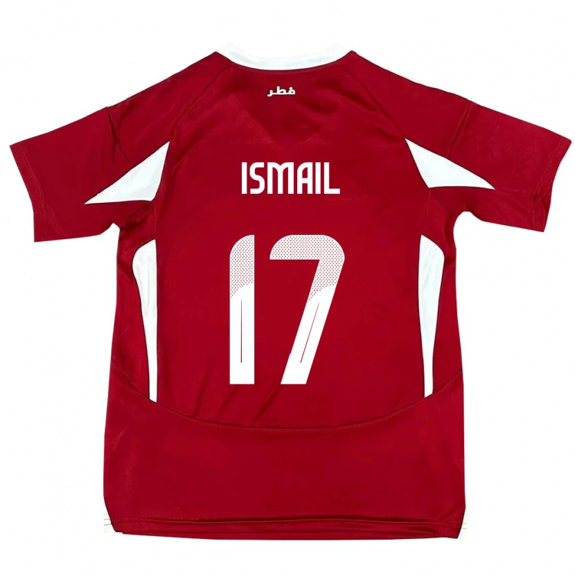 Danxen Hombre Camiseta Catar Ismail Mohamad #17 Rojo 1ª Equipación 24-26 La Camisa
