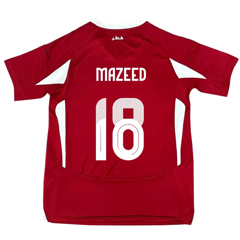 Danxen Hombre Camiseta Catar Khalid Muneer Ali #18 Rojo 1ª Equipación 24-26 La Camisa