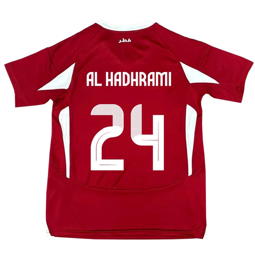 Danxen Hombre Camiseta Catar Naif Abdulraheem Al Hadhrami #24 Rojo 1ª Equipación 24-26 La Camisa