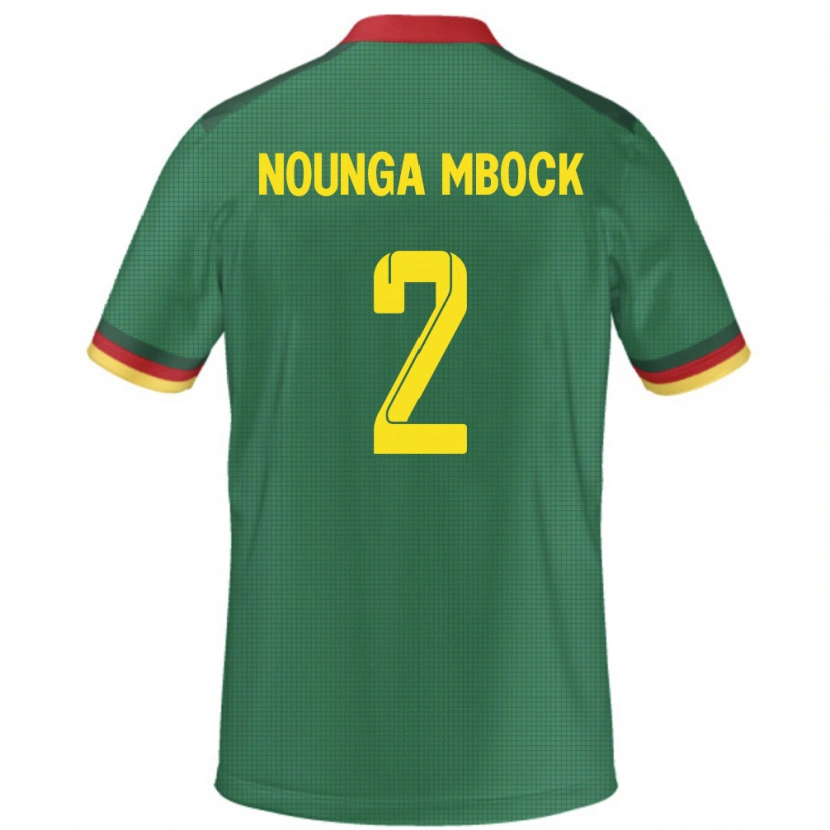 Danxen Hombre Camiseta Camerún Eiffrel Hernandez Nounga Mbock #2 Verde 1ª Equipación 24-26 La Camisa