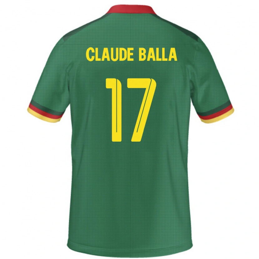Danxen Hombre Camiseta Camerún Henri Claude Balla #17 Verde 1ª Equipación 24-26 La Camisa