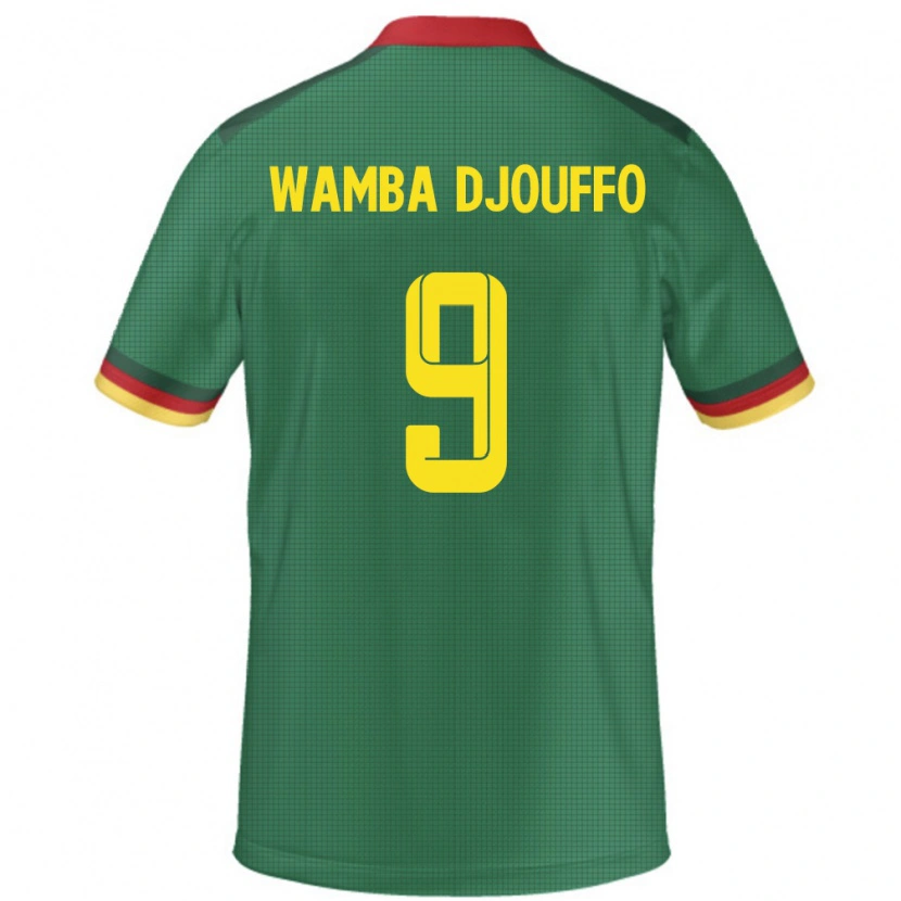 Danxen Hombre Camiseta Camerún Leonel Wamba Djouffo #9 Verde 1ª Equipación 24-26 La Camisa