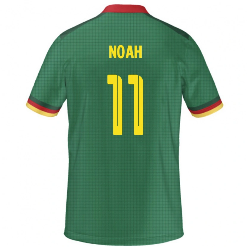 Danxen Hombre Camiseta Camerún Yanick Noah #11 Verde 1ª Equipación 24-26 La Camisa