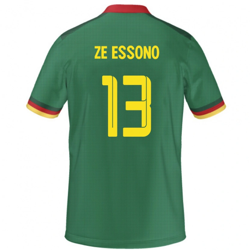 Danxen Hombre Camiseta Camerún Severin Ze Essono #13 Verde 1ª Equipación 24-26 La Camisa