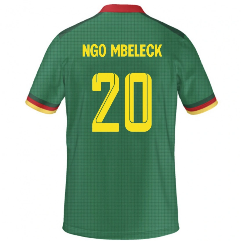 Danxen Hombre Camiseta Camerún Genevieve Ngo Mbeleck #20 Verde 1ª Equipación 24-26 La Camisa