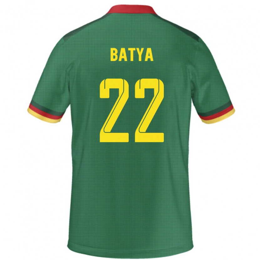 Danxen Hombre Camiseta Camerún Michaela Batya #22 Verde 1ª Equipación 24-26 La Camisa