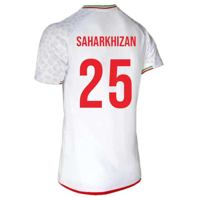 Danxen Hombre Camiseta Irán Saeid Saharkhizan #25 Blanco 1ª Equipación 24-26 La Camisa