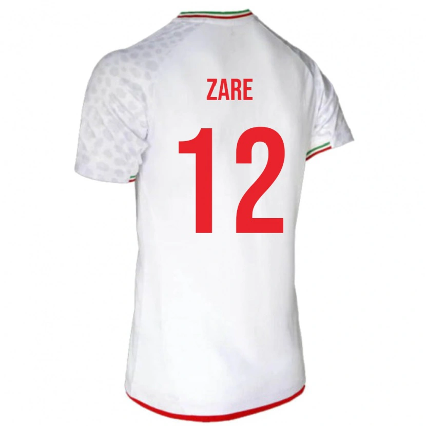 Danxen Hombre Camiseta Irán Yasin Zare #12 Blanco 1ª Equipación 24-26 La Camisa