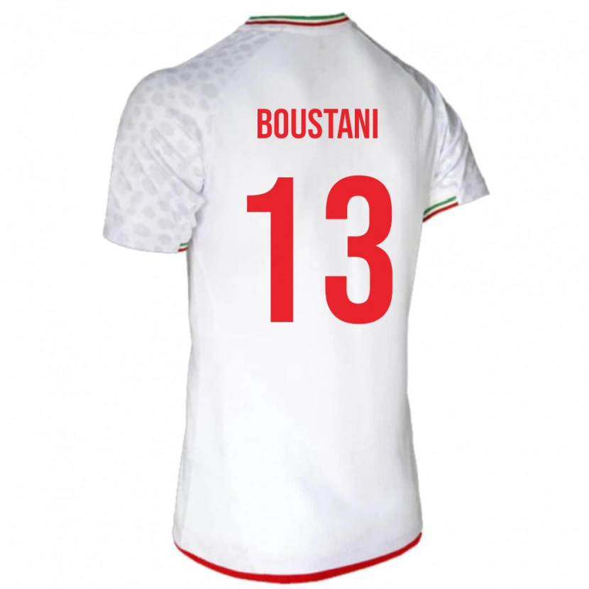 Danxen Hombre Camiseta Irán Amirmohammad Boustani #13 Blanco 1ª Equipación 24-26 La Camisa