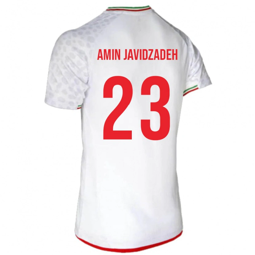 Danxen Hombre Camiseta Irán Mohammad Amin Javidzadeh #23 Blanco 1ª Equipación 24-26 La Camisa