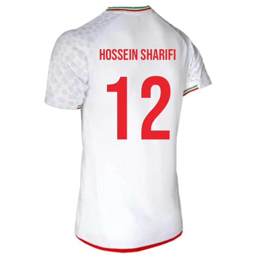Danxen Hombre Camiseta Irán Mohammad Hossein Sharifi #12 Blanco 1ª Equipación 24-26 La Camisa