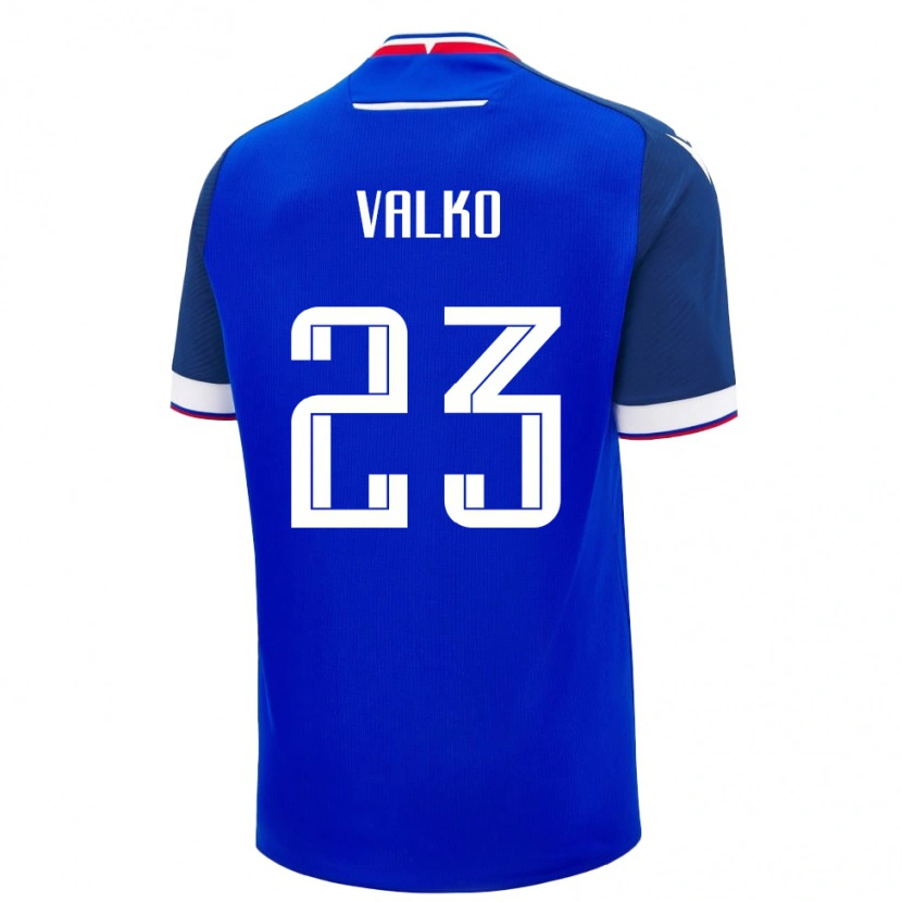 Danxen Hombre Camiseta Eslovaquia Bruno Valko #23 Azul 1ª Equipación 24-26 La Camisa