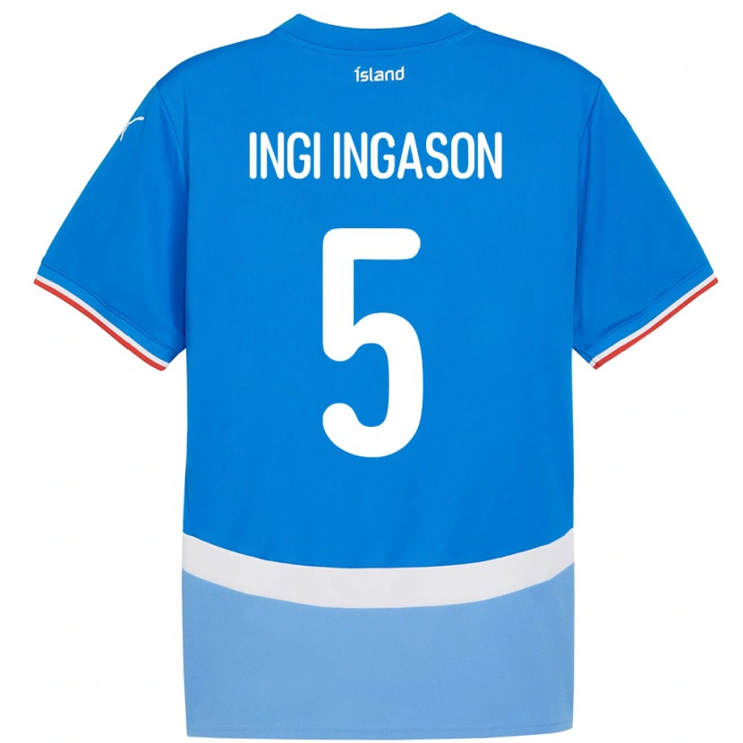 Danxen Hombre Camiseta Islandia Sverrir Ingi Ingason #5 Azul 1ª Equipación 24-26 La Camisa