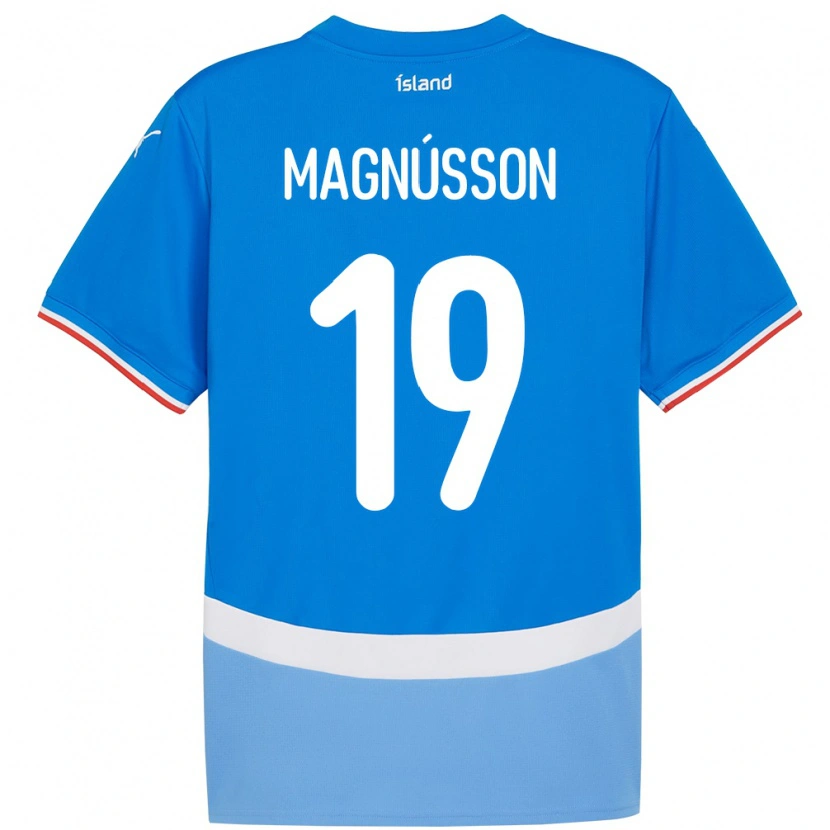 Danxen Hombre Camiseta Islandia Júlíus Magnússon #19 Azul 1ª Equipación 24-26 La Camisa