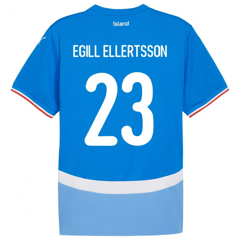 Danxen Hombre Camiseta Islandia Mikael Egill Ellertsson #23 Azul 1ª Equipación 24-26 La Camisa