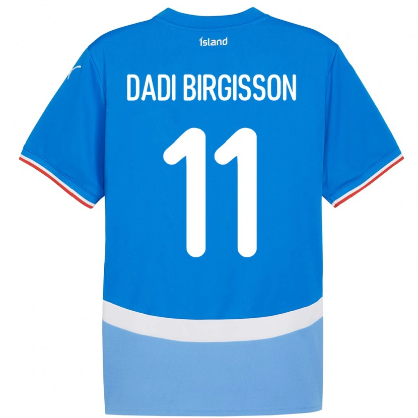 Danxen Hombre Camiseta Islandia Adolf Dadi Birgisson #11 Azul 1ª Equipación 24-26 La Camisa