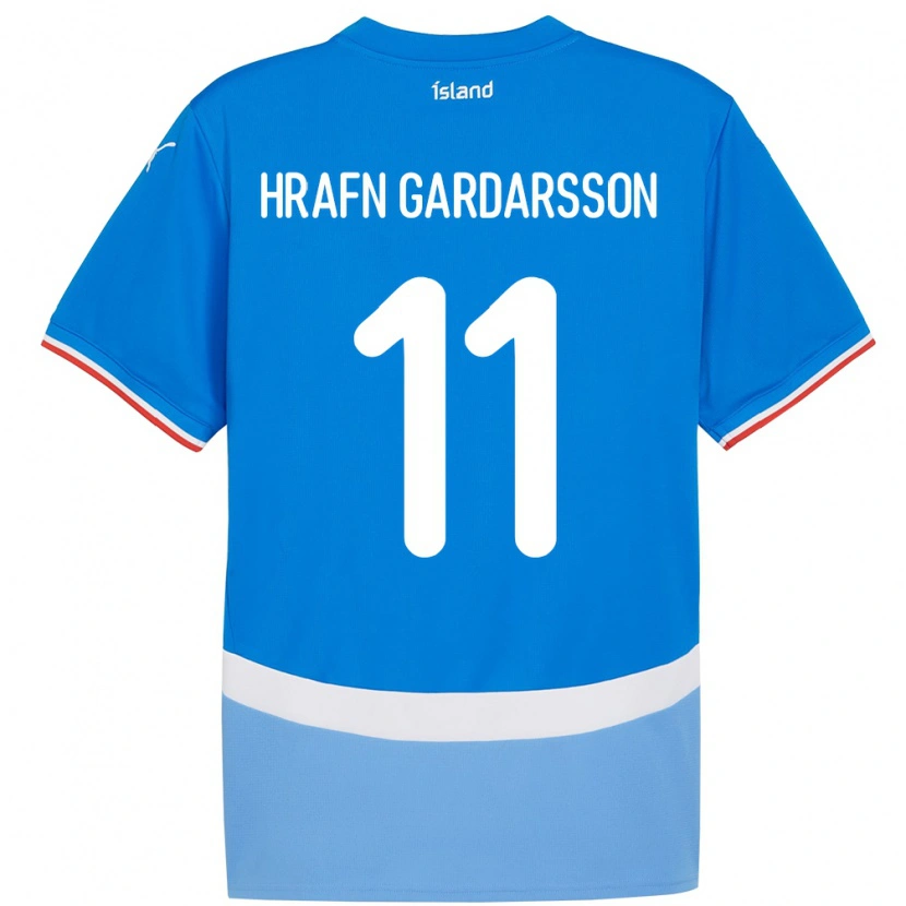 Danxen Hombre Camiseta Islandia Bjarki Hrafn Gardarsson #11 Azul 1ª Equipación 24-26 La Camisa