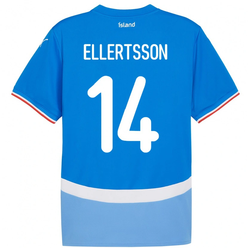Danxen Hombre Camiseta Islandia Styrmir Jóhann Ellertsson #14 Azul 1ª Equipación 24-26 La Camisa