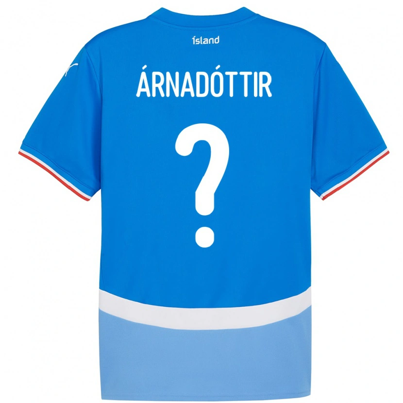 Danxen Hombre Camiseta Islandia Kristín Dís Árnadóttir #0 Azul 1ª Equipación 24-26 La Camisa