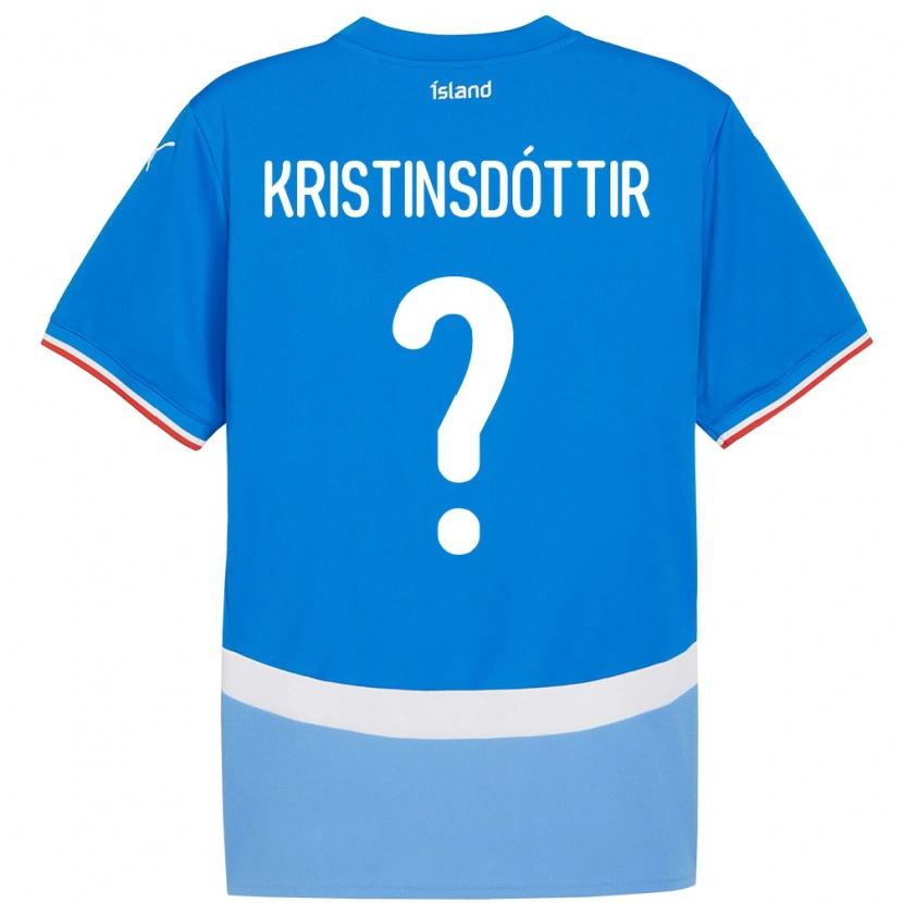 Danxen Hombre Camiseta Islandia Ólöf Sigríður Kristinsdóttir #0 Azul 1ª Equipación 24-26 La Camisa