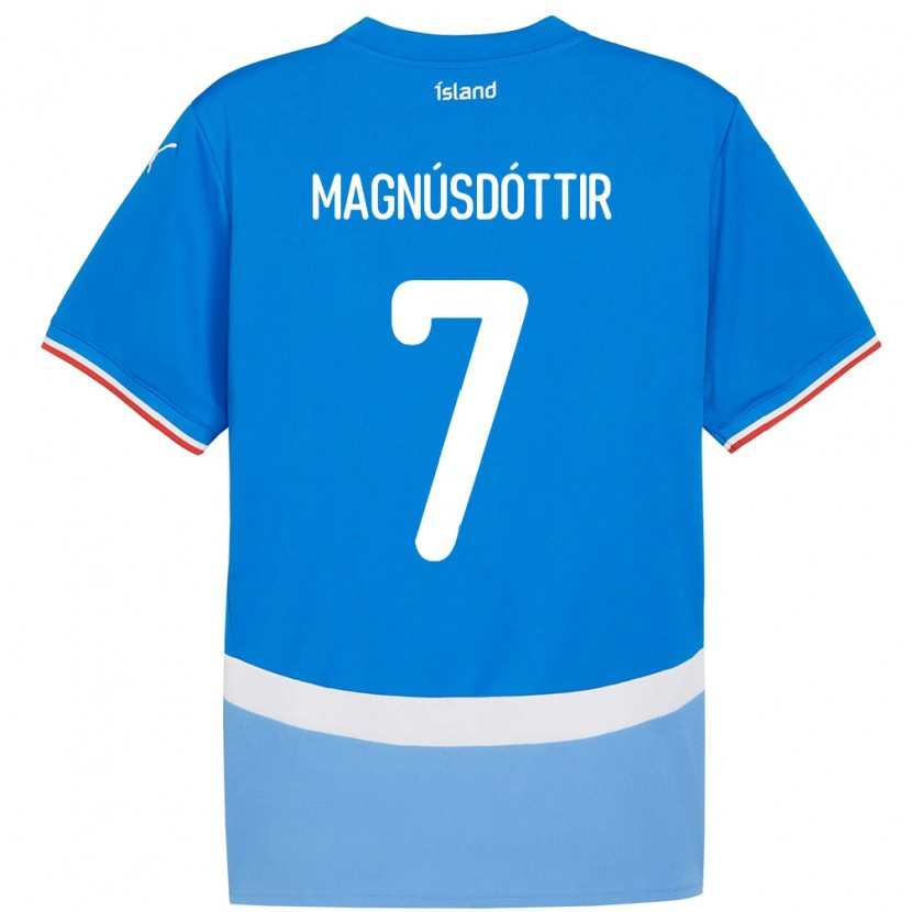 Danxen Hombre Camiseta Islandia Selma Sól Magnúsdóttir #7 Azul 1ª Equipación 24-26 La Camisa