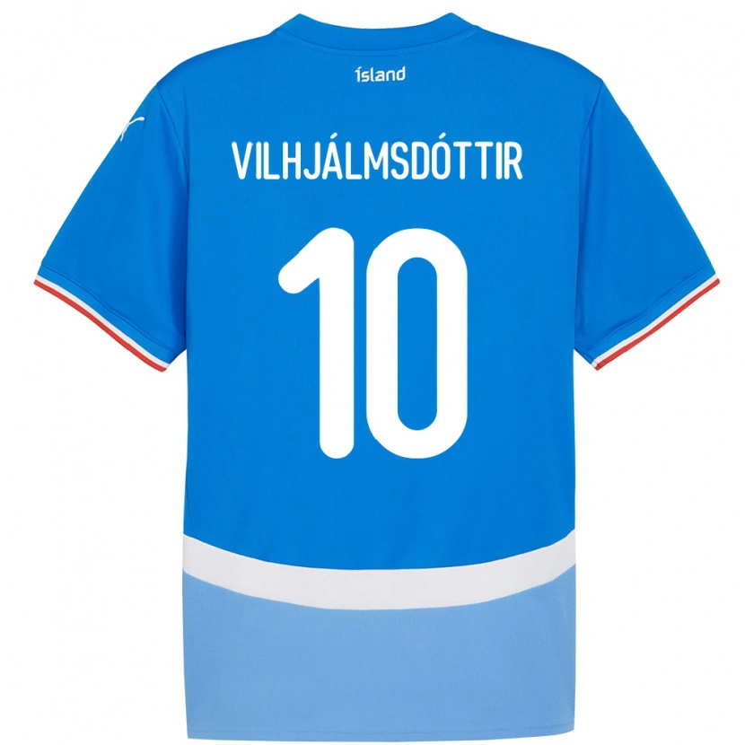 Danxen Hombre Camiseta Islandia Karólína Lea Vilhjálmsdóttir #10 Azul 1ª Equipación 24-26 La Camisa