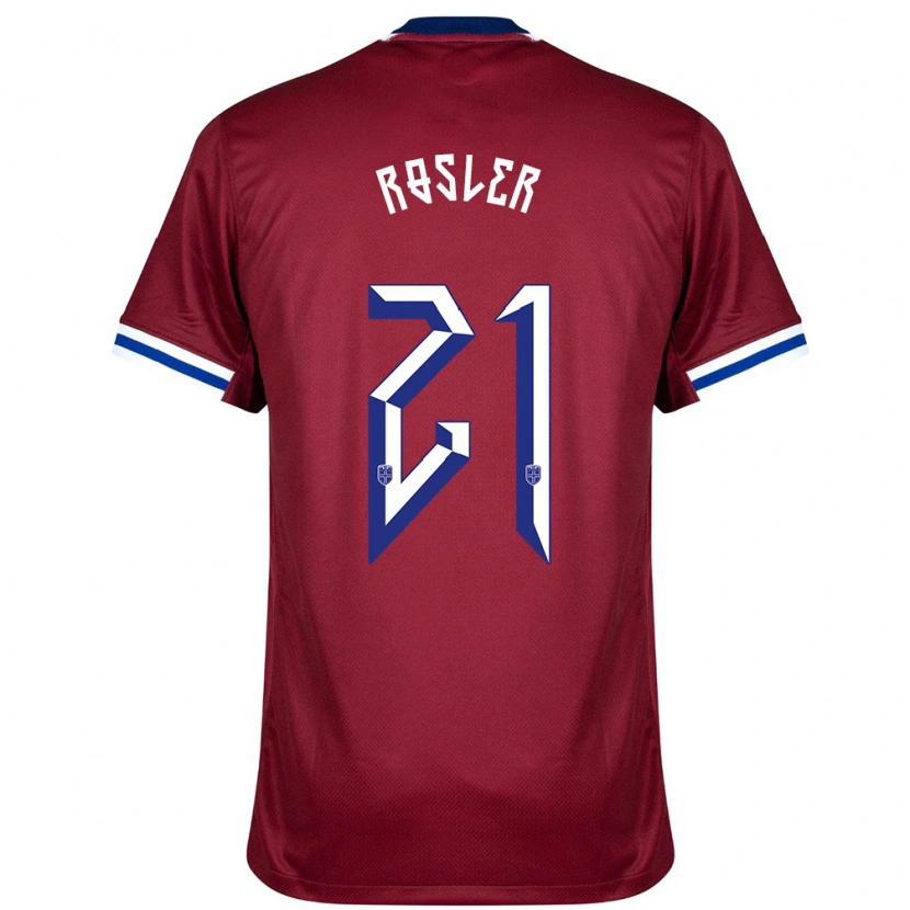 Danxen Hombre Camiseta Noruega Colin Rösler #21 Rojo Azul Blanco 1ª Equipación 24-26 La Camisa