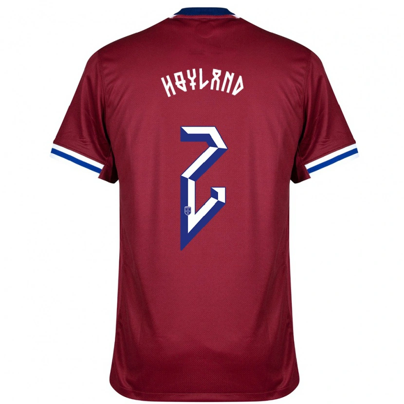 Danxen Hombre Camiseta Noruega Luca Høyland #2 Rojo Azul Blanco 1ª Equipación 24-26 La Camisa