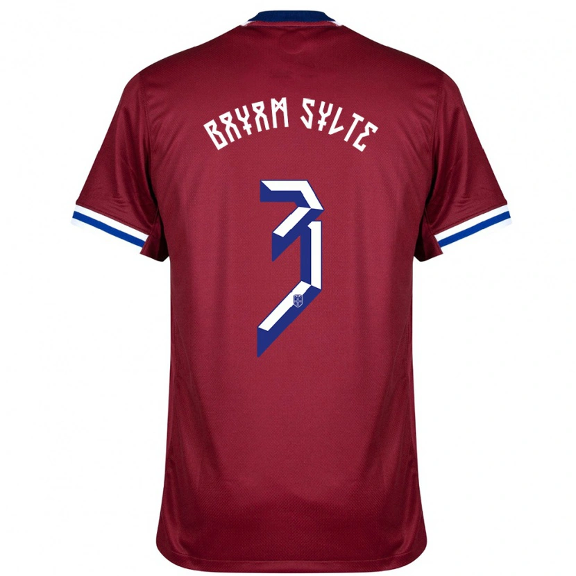 Danxen Hombre Camiseta Noruega Daniel Bayam Sylte #3 Rojo Azul Blanco 1ª Equipación 24-26 La Camisa