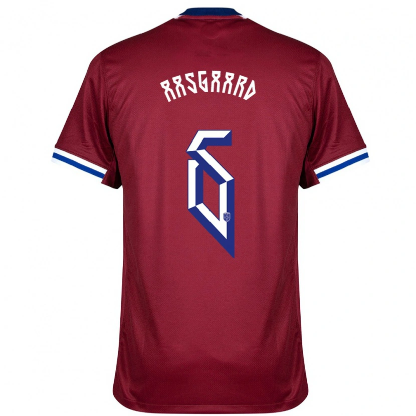 Danxen Hombre Camiseta Noruega Thelo Aasgaard #6 Rojo Azul Blanco 1ª Equipación 24-26 La Camisa