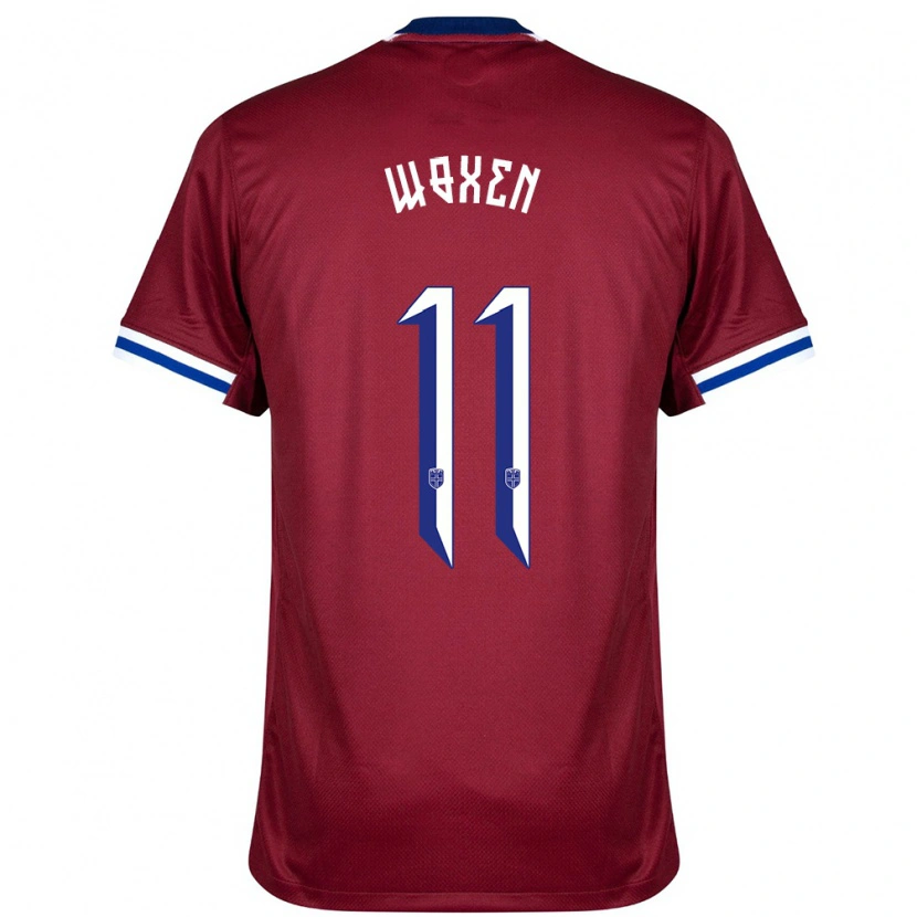 Danxen Hombre Camiseta Noruega Harald Woxen #11 Rojo Azul Blanco 1ª Equipación 24-26 La Camisa