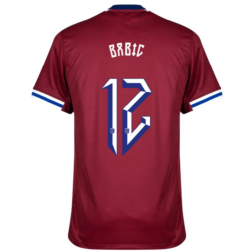 Danxen Hombre Camiseta Noruega Lazar Babic #12 Rojo Azul Blanco 1ª Equipación 24-26 La Camisa