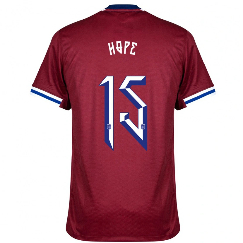 Danxen Hombre Camiseta Noruega Mikkel Hope #15 Rojo Azul Blanco 1ª Equipación 24-26 La Camisa