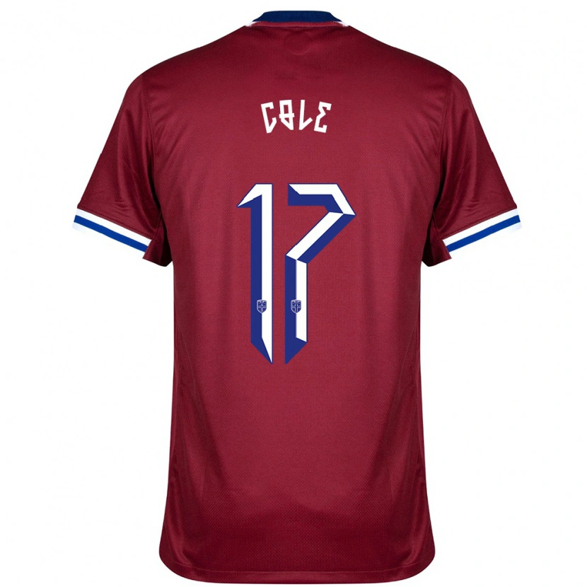 Danxen Hombre Camiseta Noruega Alan Cole #17 Rojo Azul Blanco 1ª Equipación 24-26 La Camisa