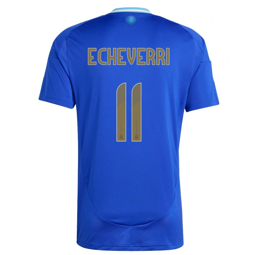 Danxen Hombre Camiseta Argentina Claudio Echeverri #11 Azul 2ª Equipación 24-26 La Camisa