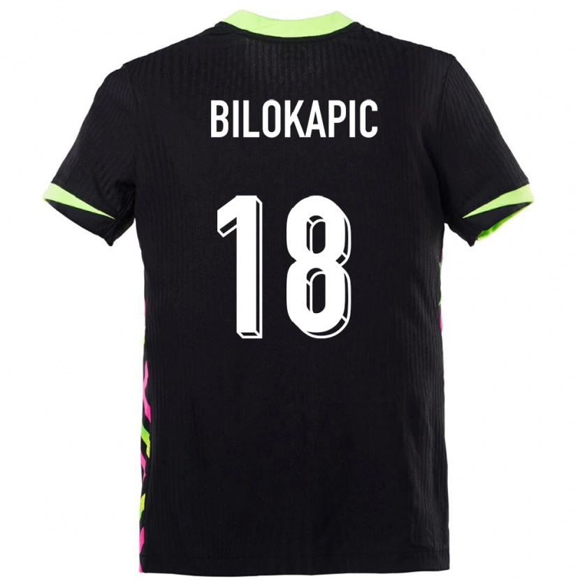 Danxen Hombre Camiseta Australia Nicholas Bilokapic #18 Azul Oscuro 2ª Equipación 24-26 La Camisa
