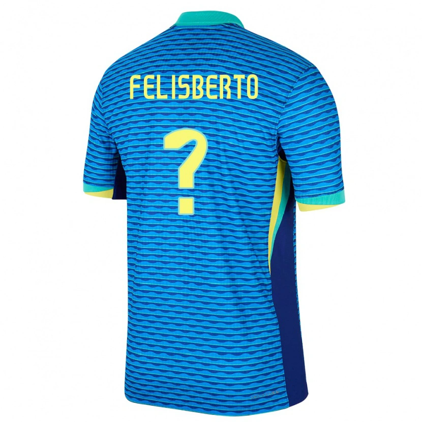 Danxen Hombre Camiseta Brasil Igor Felisberto #0 Azul 2ª Equipación 24-26 La Camisa