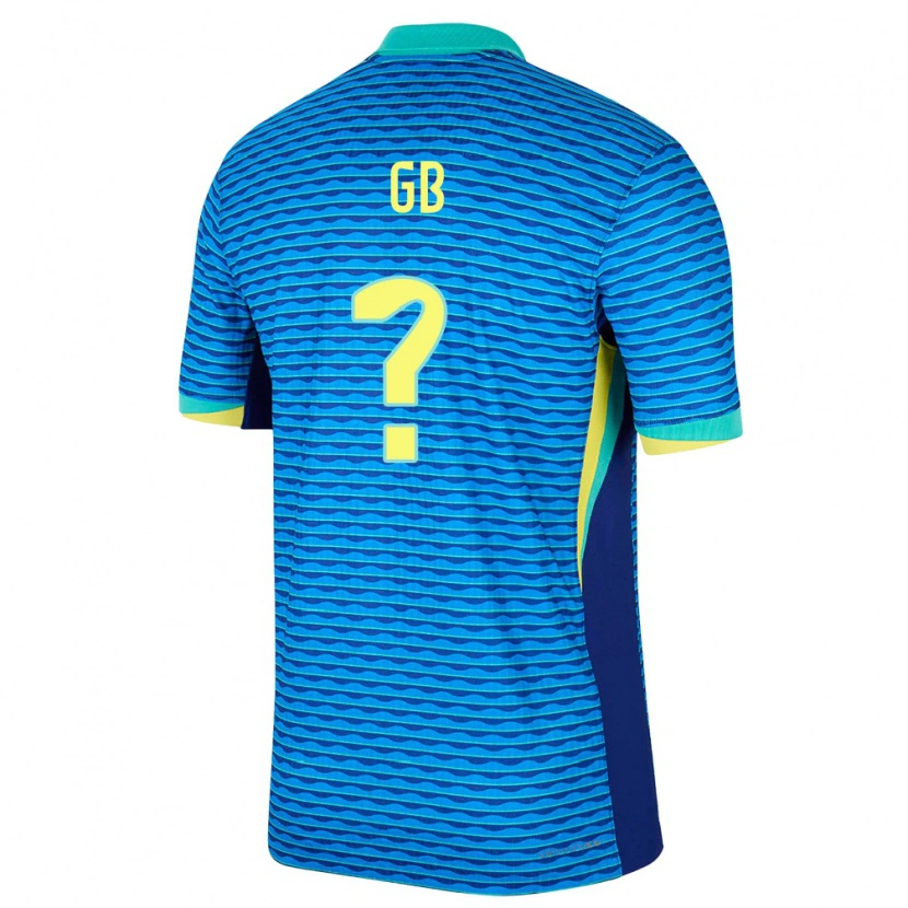 Danxen Hombre Camiseta Brasil Gb #0 Azul 2ª Equipación 24-26 La Camisa