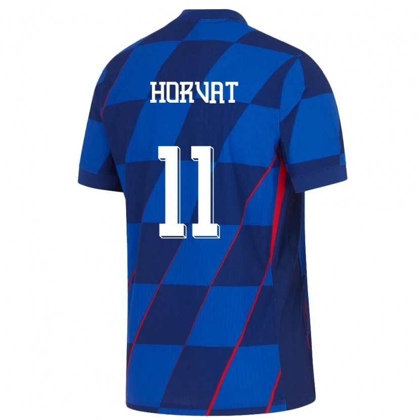 Danxen Hombre Camiseta Croacia Patrik Horvat #11 Azul 2ª Equipación 24-26 La Camisa
