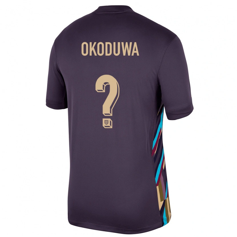Danxen Hombre Camiseta Inglaterra Wesley Okoduwa #0 Pasa Oscura 2ª Equipación 24-26 La Camisa
