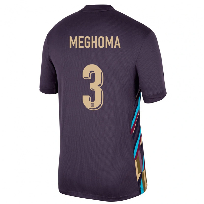 Danxen Hombre Camiseta Inglaterra Jayden Meghoma #3 Pasa Oscura 2ª Equipación 24-26 La Camisa